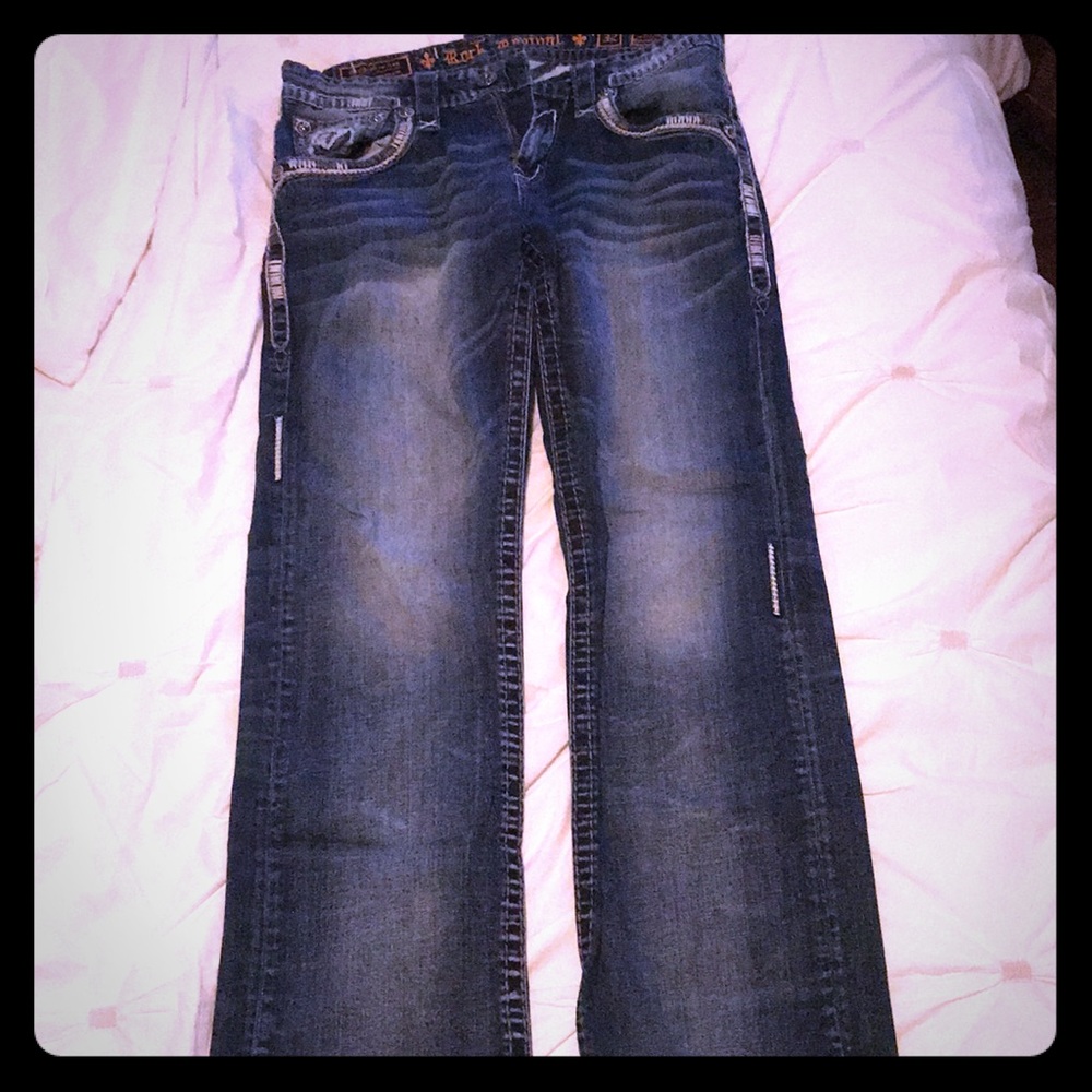 Men’s Rock Revival Orson Relaxed Straight Jeans